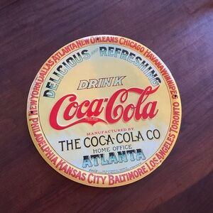 Coca-Cola Vintage Metal Sign Looks New. 1999
